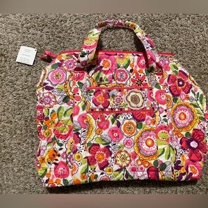 Vera Bradley Travel Duffle in Clementine